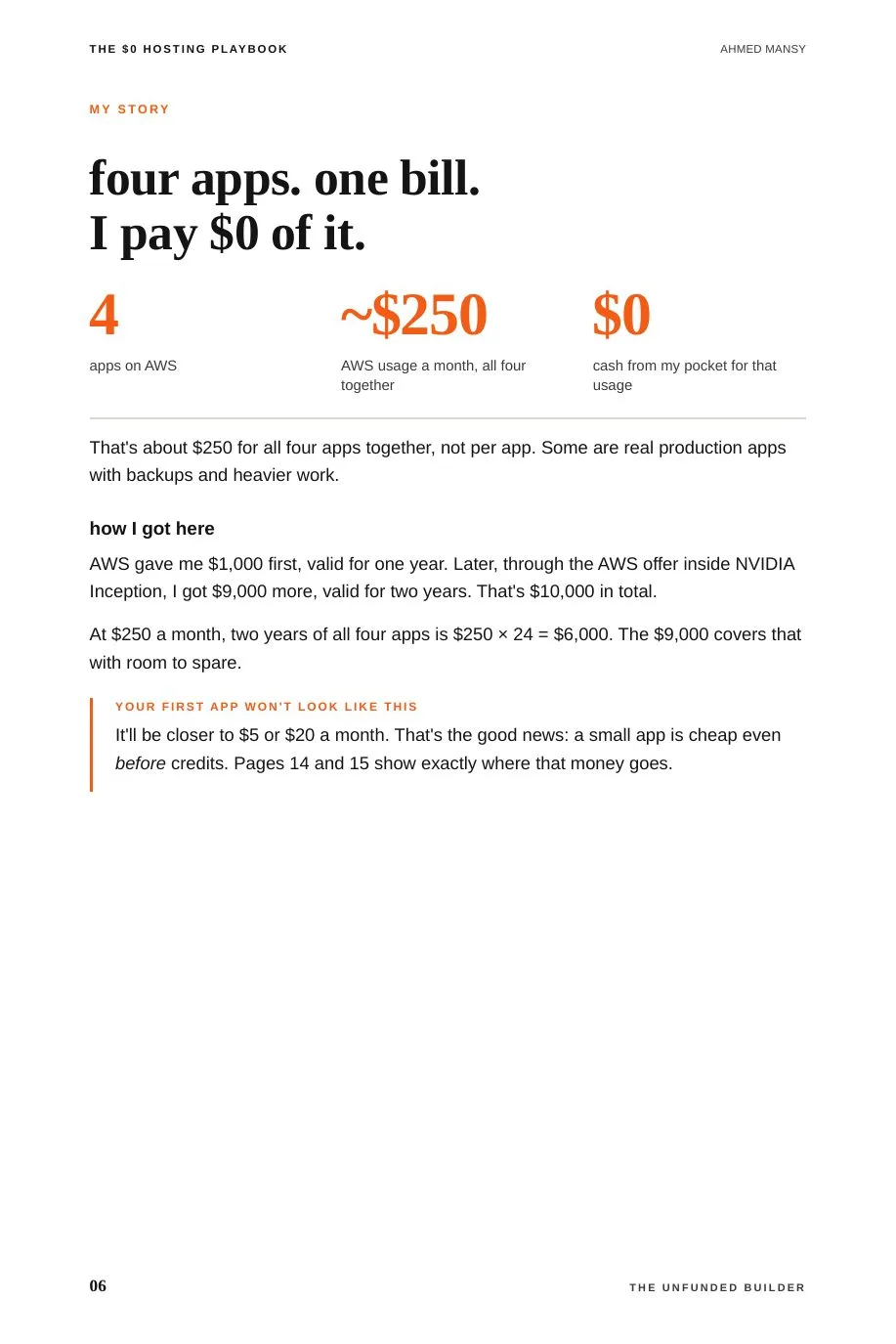 Vol. 1, page 6: Four apps, one bill
