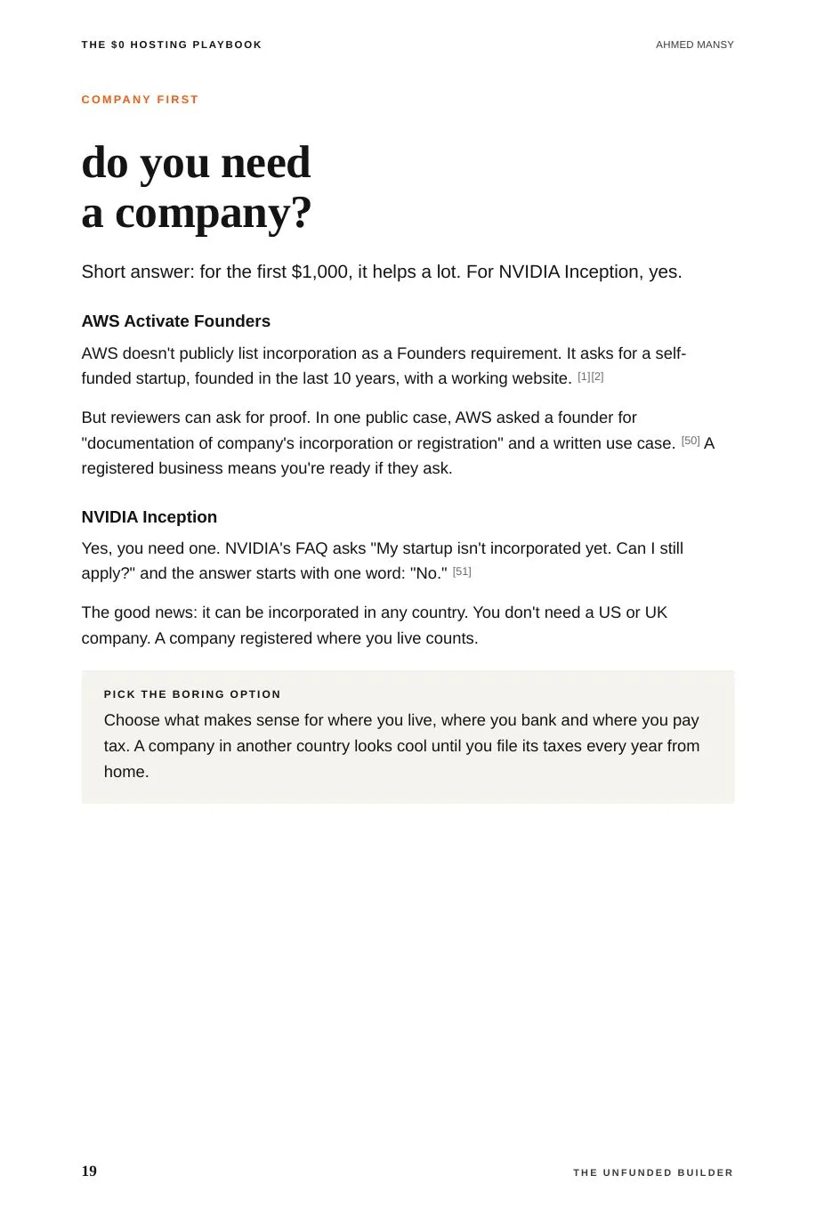 Vol. 1, page 19: Company, domain and work email